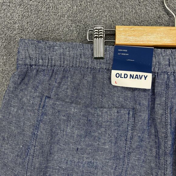 Old Navy Shorts Womens Large High Rise Linen Blend Lightweight Summer - Picture 12 of 15